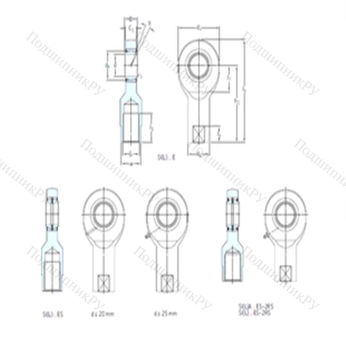 Подшипник скольжения сферический SIA 60ES-2RS от производителя  SKF