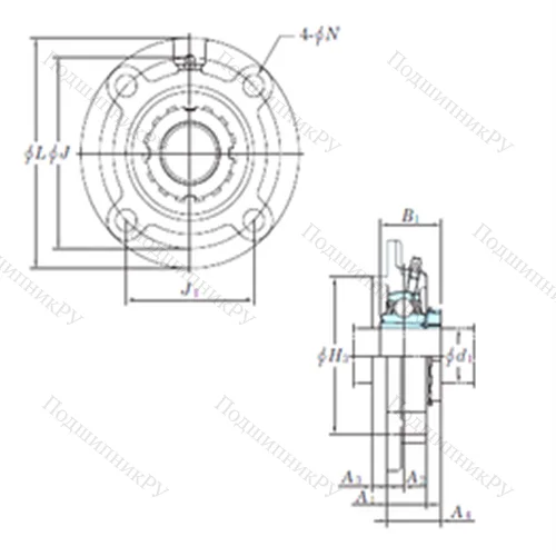 Подшипниковый узел шариковый радиальный