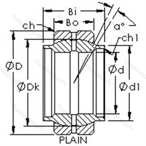 Подшипник скольжения сферический GEEW 15ES от производителя  AST
