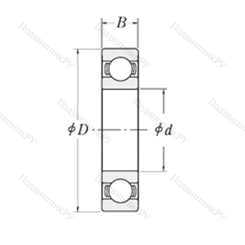 Подшипник шариковый радиальный XLJ 2.1/4