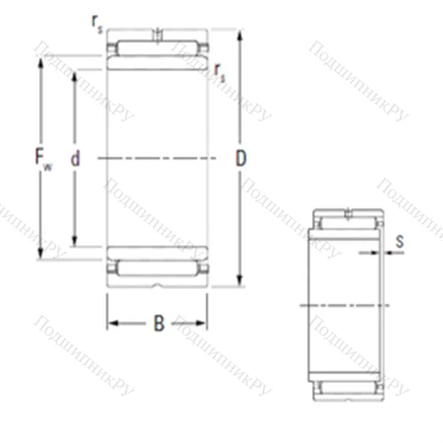 Подшипник игольчатый радиальный NKJS 30