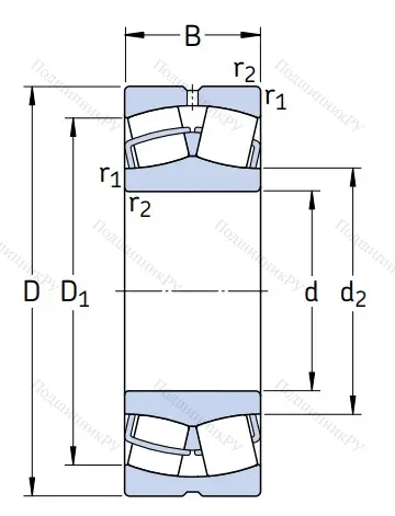 Сферический роликовый подшипник 22209 E/C 3 от производителя  SKF
