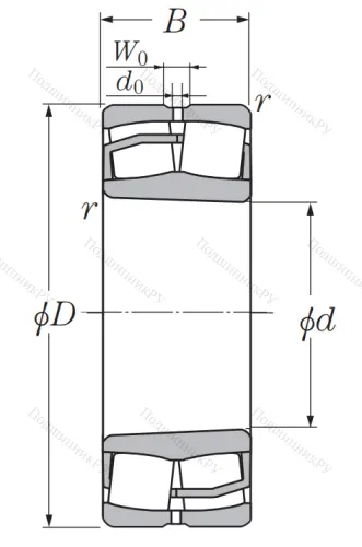 Сферический роликовый подшипник с конической посадкой на вал 113522 Н (22222 MKW 33) в Владивостоке