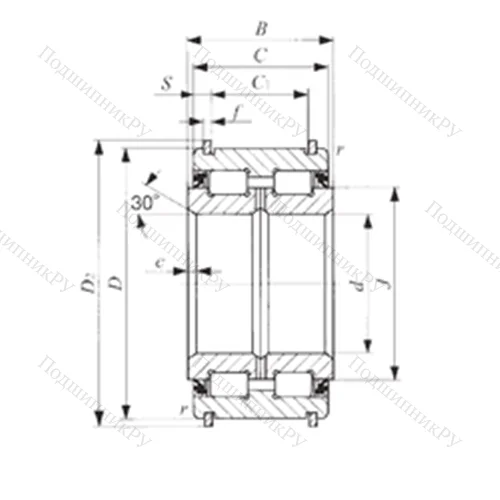 Подшипник роликовый радиальный NAS 5012UUNR