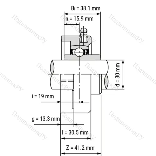 Подшипниковый узел SS-UCFLPL 206-W - Вал: 30 мм от производителя  LPZ
