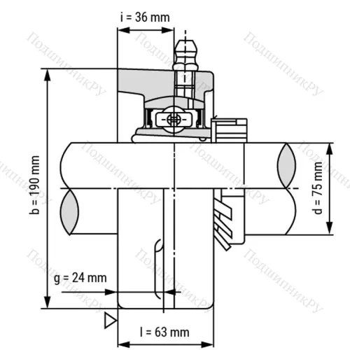 Подшипниковый узел UKFL 217+H 2317 - Вал: 75 мм от производителя  LPZ