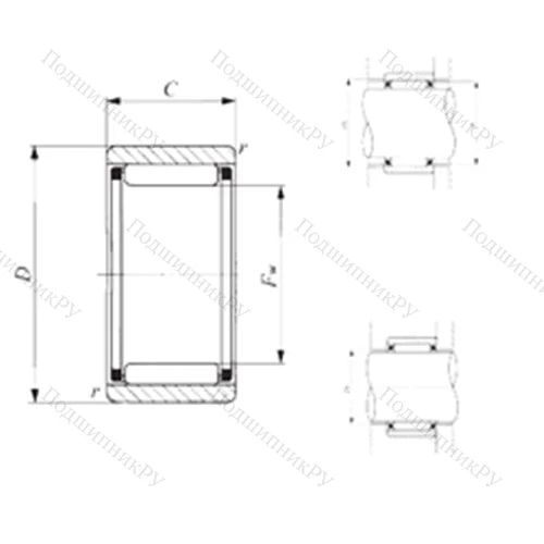 Подшипник игольчатый радиальный RNAF 142612