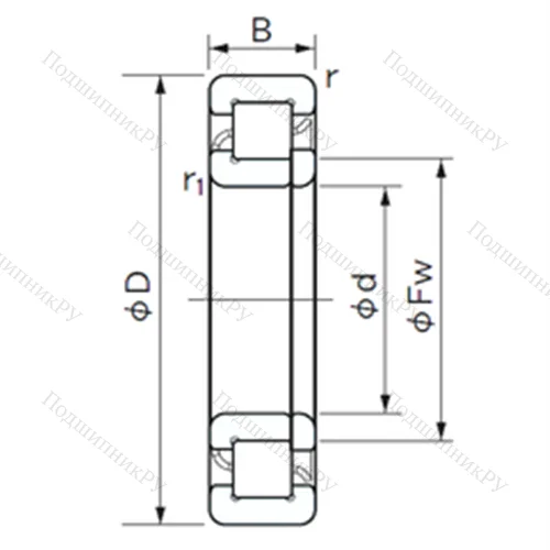 Подшипник роликовый радиальный NUP 426