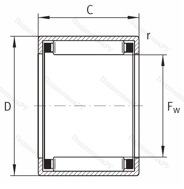 Игольчатый подшипник HK 0509