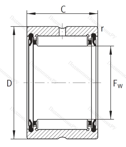 Игольчатый подшипник RNA 4907 2RSR XL от производителя  INA