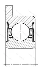 Подшипник  3880098 размер 8x19x9 от производителя  ГПЗ-21