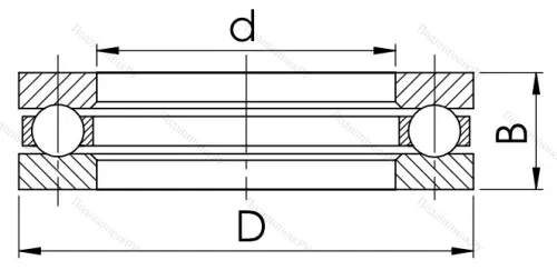 Упорный шариковый подшипник 8320 Л (51320 M) в Владивостоке