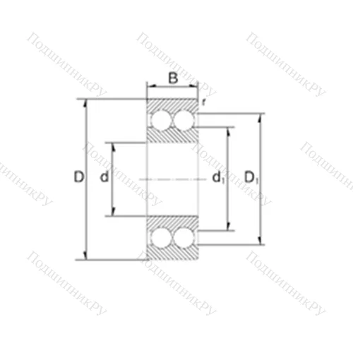 Подшипник шариковый радиально-упорный 5305