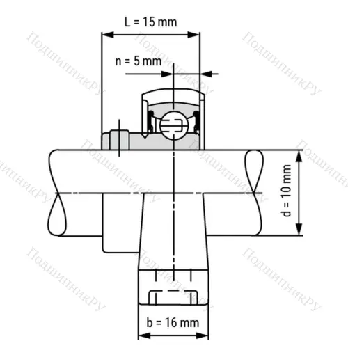 Подшипниковый узел SS-KP 000-ST - Вал: 10 мм от производителя  LPZ