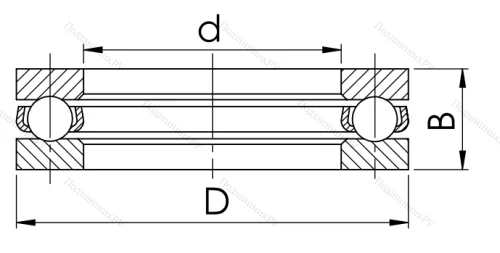 Упорный шариковый подшипник 8320 (51320) в Владивостоке