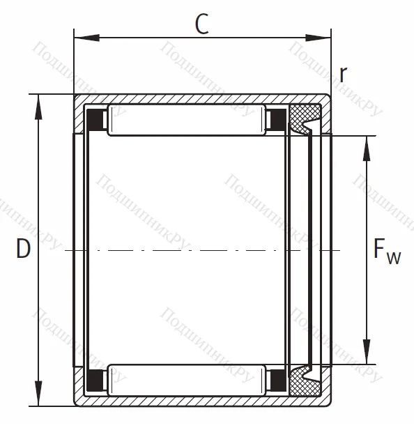Игольчатый подшипник HK 2018 RS