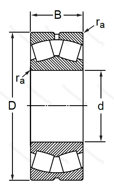 Сферический роликовый подшипник 53524 АН (22224 CW 33)