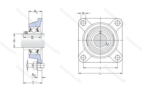 Подшипниковый узел FY 25 TF в Владивостоке