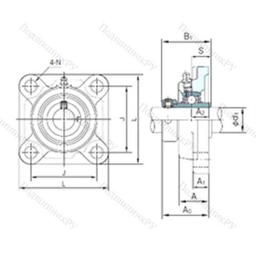 Подшипниковый узел шариковый радиальный UGF 211