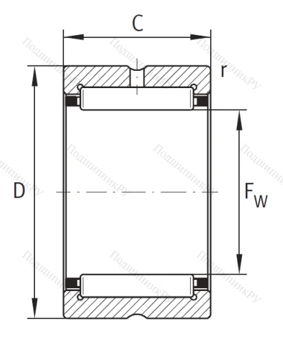 Игольчатый подшипник RNA 4905 XL от производителя  INA