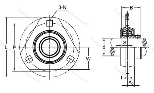 Подшипниковый корпус PFT 206 в Владивостоке