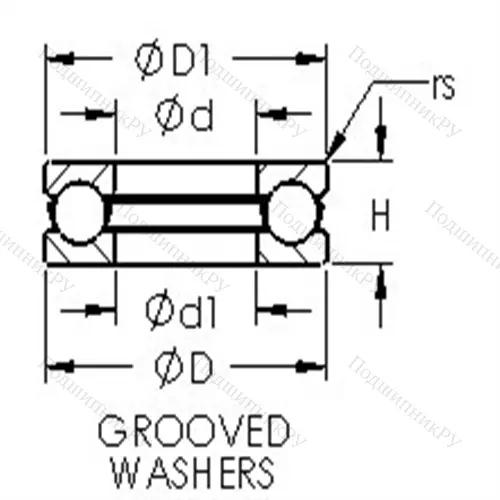 Подшипники шариковые упорные F 6-12M от производителя  AST