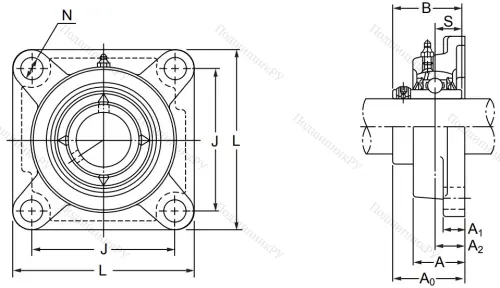 Подшипниковый узел UCF 206-104 в Владивостоке