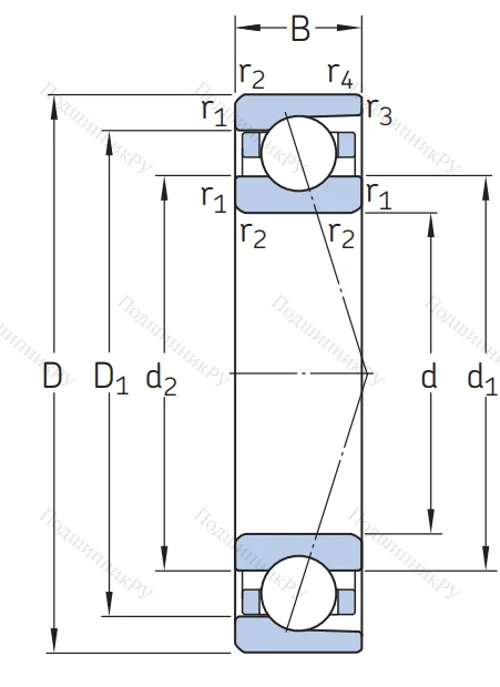 Сверхточный подшипник 7000 CDGA/HCP 4A
