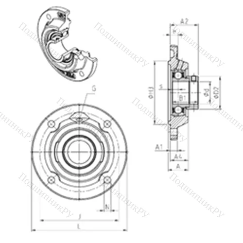 Подшипниковый узел шариковый радиальный ESFEE 206