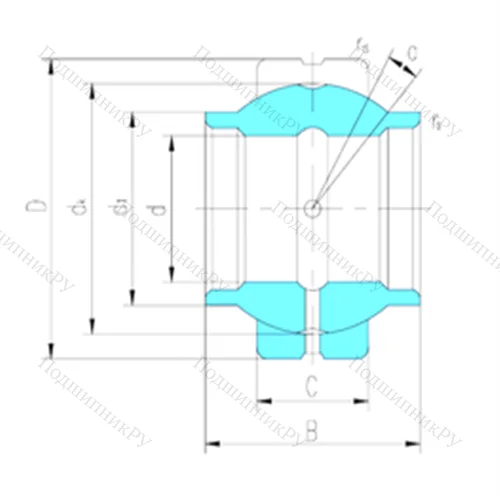 Подшипник скольжения сферический GEEW 15ES-2RS от производителя  LS