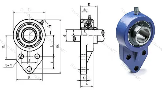Подшипниковый узел UCFB 208