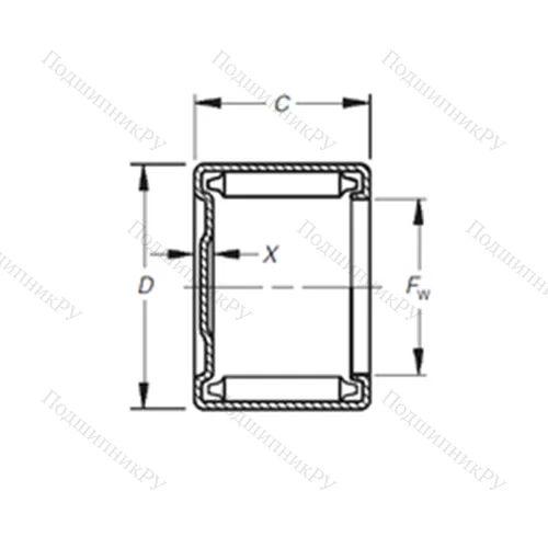 Подшипник игольчатый радиальный MH-18121