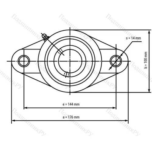 Подшипниковый узел SS-UCFLPL 208-B - Вал: 40 мм от производителя  LPZ