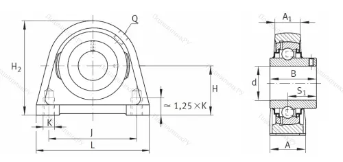 Подшипниковый узел RSHEY 30 XL N в Владивостоке