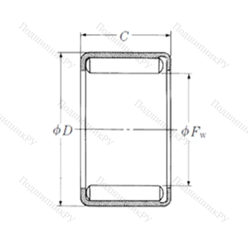 Подшипник игольчатый радиальный Y-1012