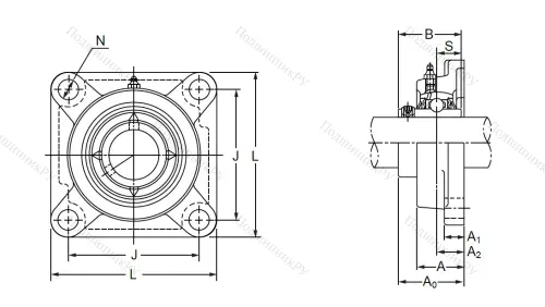 Подшипниковый узел UCF 217 в Владивостоке