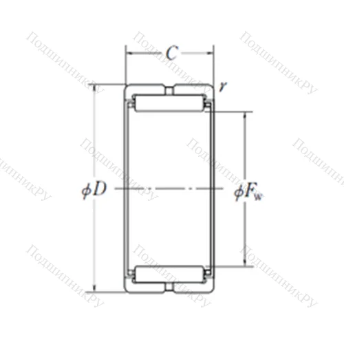 Подшипник игольчатый радиальный RNA 4900